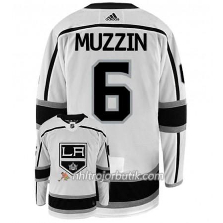 Män Ishockey Los Angeles Kings Tröja JAKE MUZZIN 6 Adidas Vit Authentic